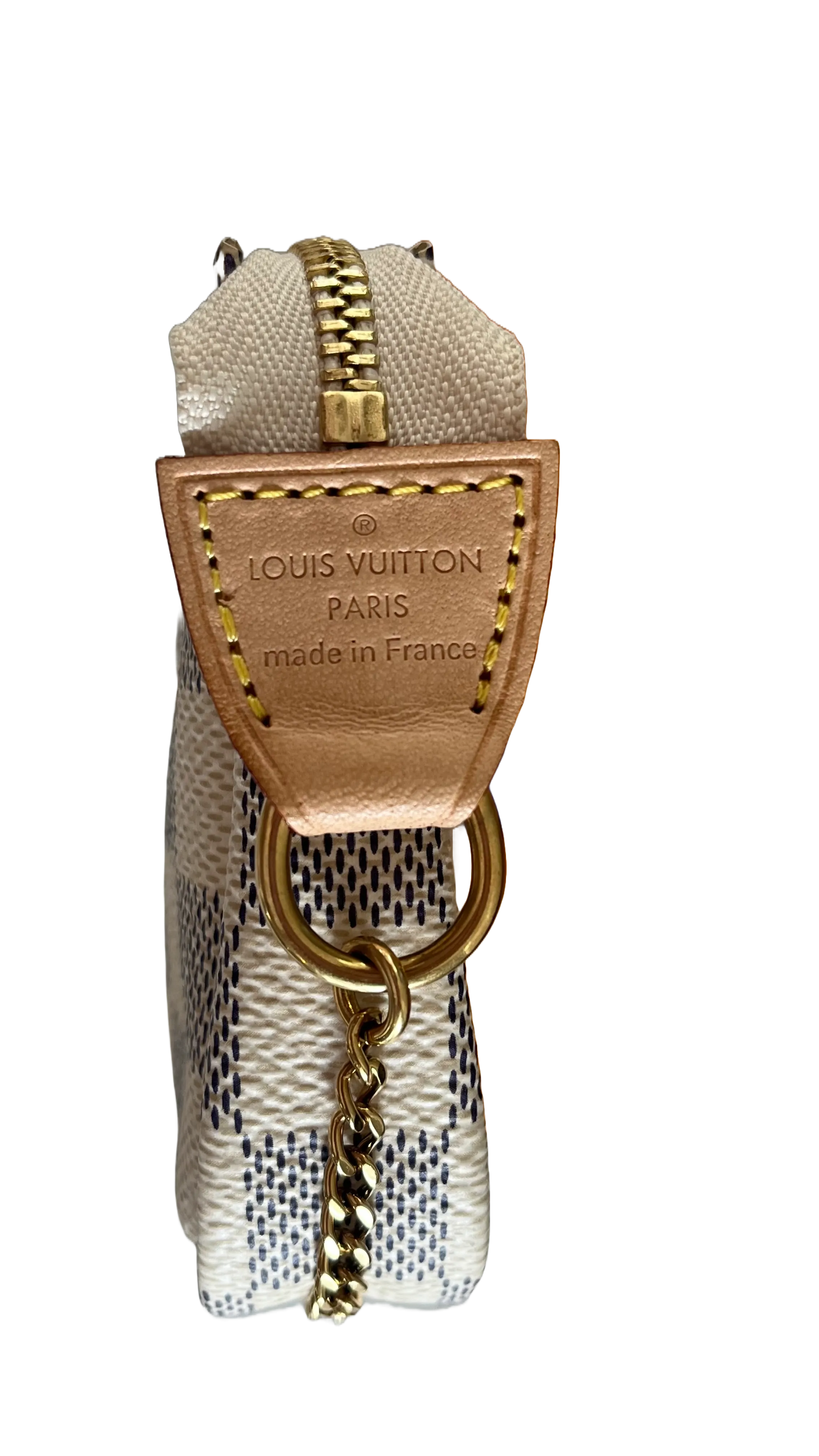 Trendy Inspired Louis Vuitton Mini Pochette Accessories Damier Azur