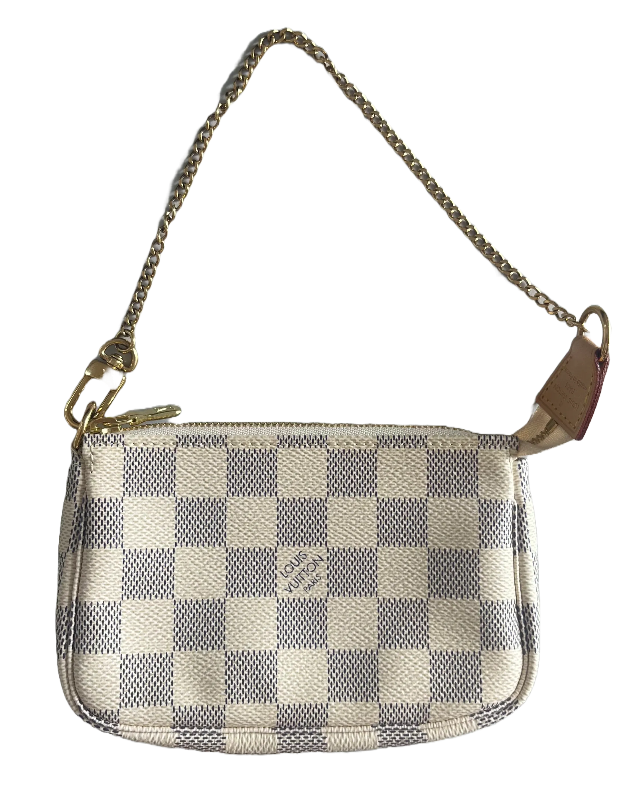 Trendy Inspired Louis Vuitton Mini Pochette Accessories Damier Azur