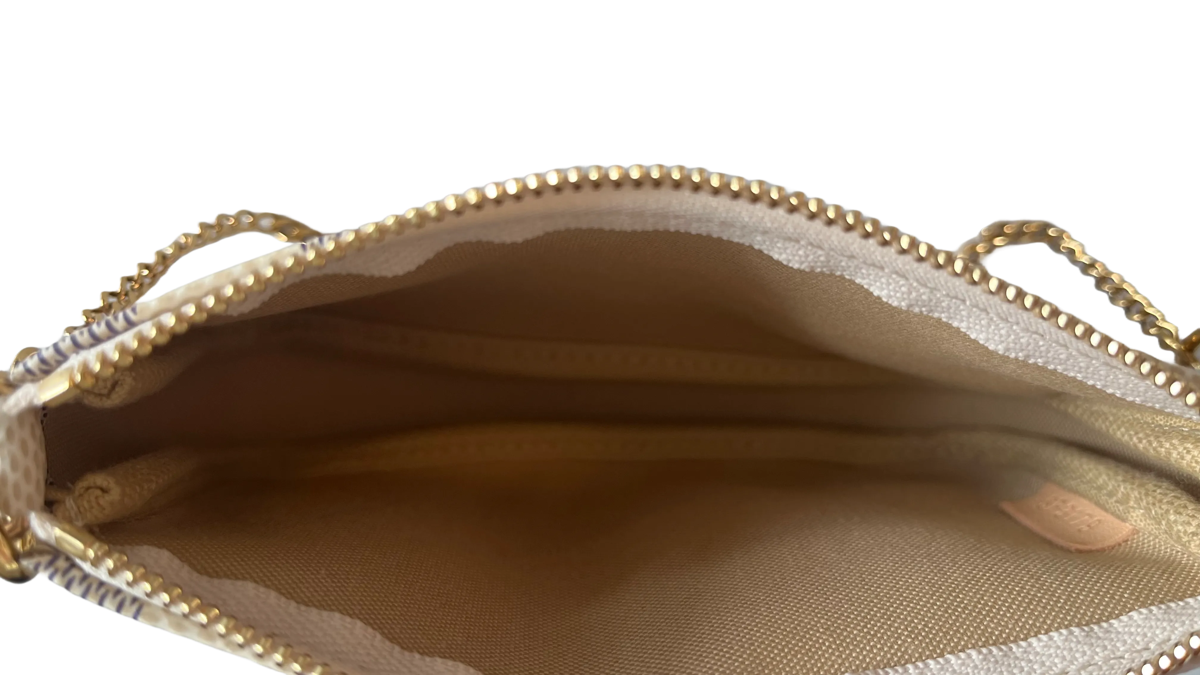 Trendy Inspired Louis Vuitton Mini Pochette Accessories Damier Azur