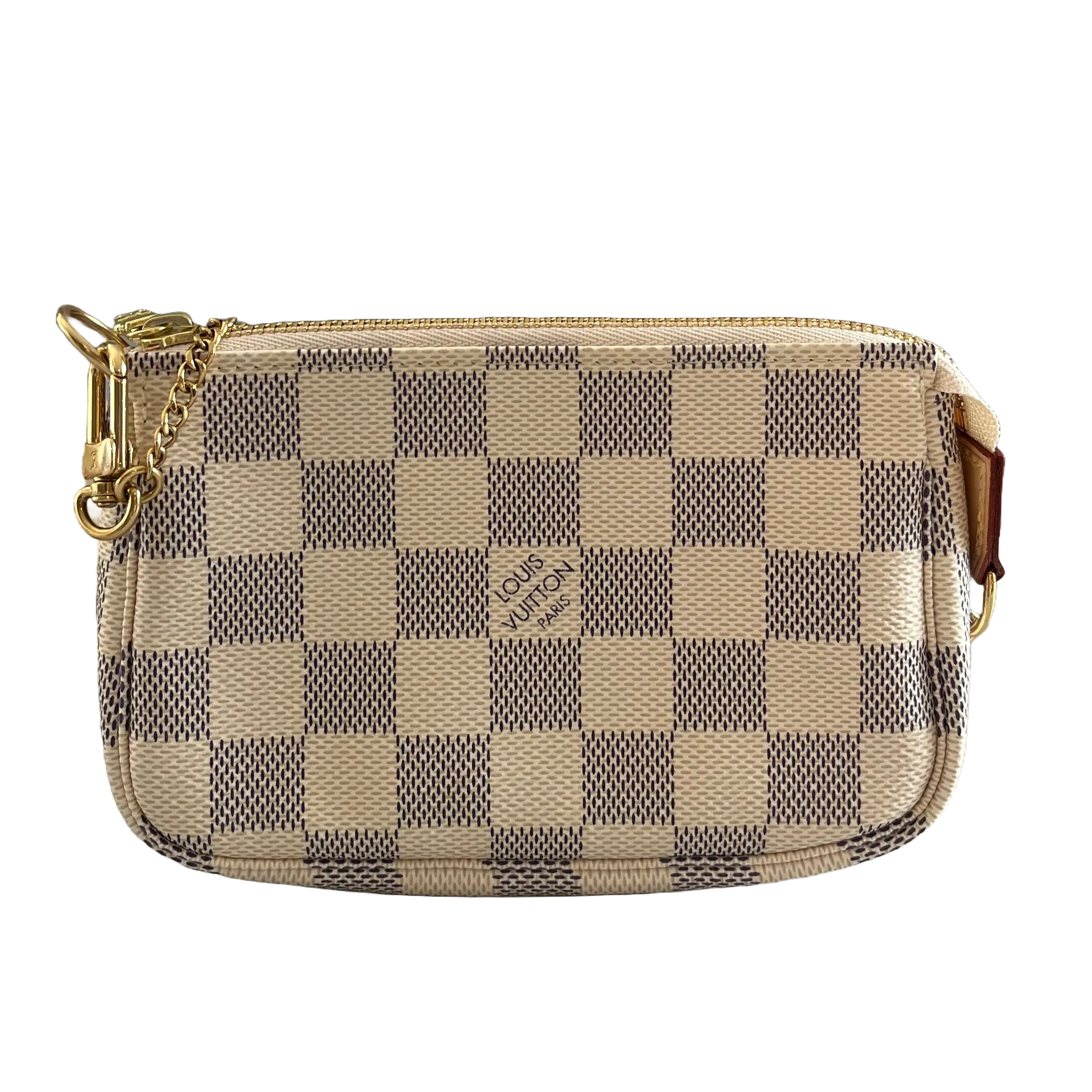 Trendy Inspired Louis Vuitton Mini Pochette Accessories Damier Azur