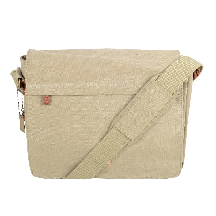 Troop Cotton Khaki Laptop Messenger Bag