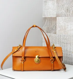 Vive Classic Baguette Satchel Apricot